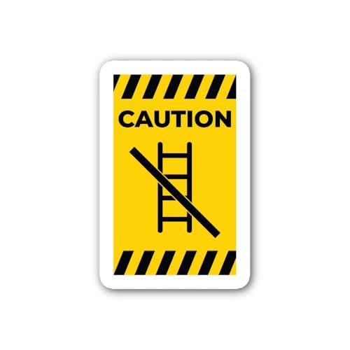 2 (Pieces) 3" and 5" Do not use ladders Symbol Sticker, Waterproof Vinyl Decals for Many Purpose Lik