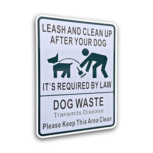 2 (Pieces) 3" and 5" Leash and Clean Up After Your Dog Sticker, Waterproof Vinyl Decals for Many Pur