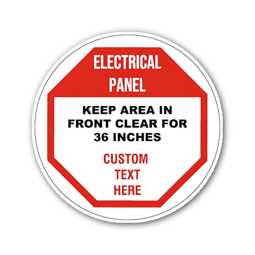 2 (Pieces) 3" and 5" Keep Area in Front Clear for 36 INCHES Sign Sticker, Waterproof Vinyl Decals fo