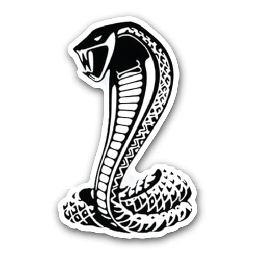 2 (Pieces) 3" and 5" Cobra Sticker, Waterproof Vinyl Decals for Many Purpose Like Cars, Trucks, Lapt