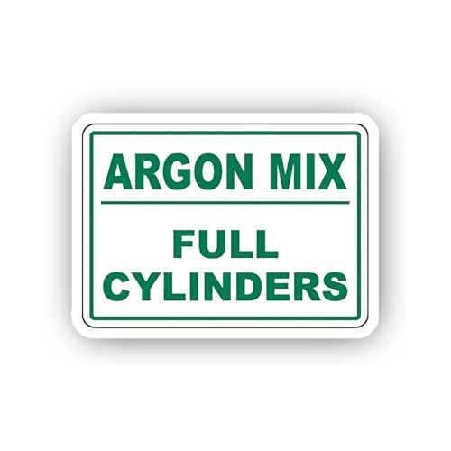 2 (Pieces) 3" and 5" Argon Mix Storage Identification Sticker, Waterproof Vinyl Decals for Many Purp