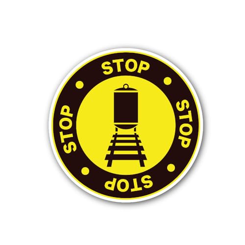 2 (Pieces) 3" and 5" Railroad Advance Warning Sign Sticker, Waterproof Vinyl Decals for Many Purpose