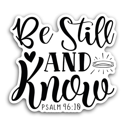 2 (Pieces) 3" and 5" Be Still Text Sticker, Waterproof Vinyl Decals for Many Purpose Like Cars, Truc