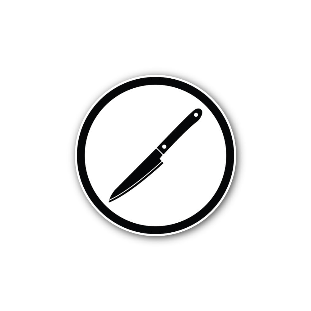 2 (Pieces) 3" and 5" Sharp Object Warning Sign Sign Sticker, Waterproof Vinyl Decals for Many Purpos