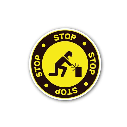 2 (Pieces) 3" and 5" Proper Eye Protection Must be Worn Sign Sticker, Waterproof Vinyl Decals for Ma