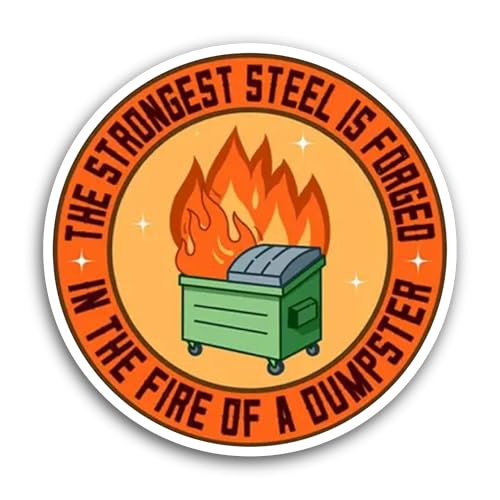 2 (Pieces) 3" and 5" The Strongest Steel is Forged Sticker, Waterproof Vinyl Decals for Many Purpose