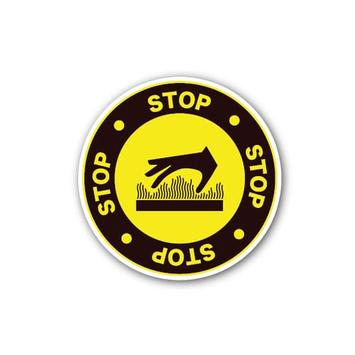 2 (Pieces) 3" and 5" Burn Hazard Icon Sign Sticker, Waterproof Vinyl Decals for Many Purpose Like Ca