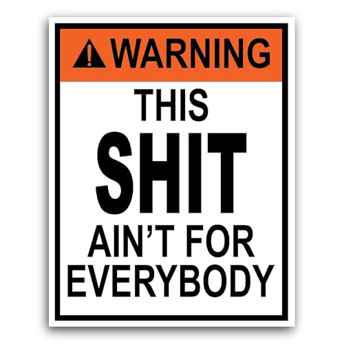 2 (Pieces) 3" and 5" Warning Lettering Sticker, Waterproof Vinyl Decals for Many Purpose Like Cars,