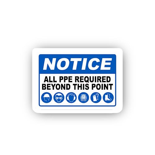 2 (Pieces) 3" and 5" Multi-Icon Protection Alert Sticker, Waterproof Vinyl Decals for Many Purpose L