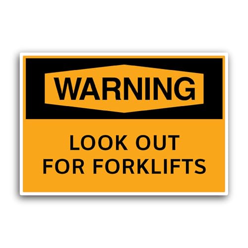 2 (Pieces) 3" and 5" Warning Look Out for Sticker, Waterproof Vinyl Decals for Many Purpose Like Car
