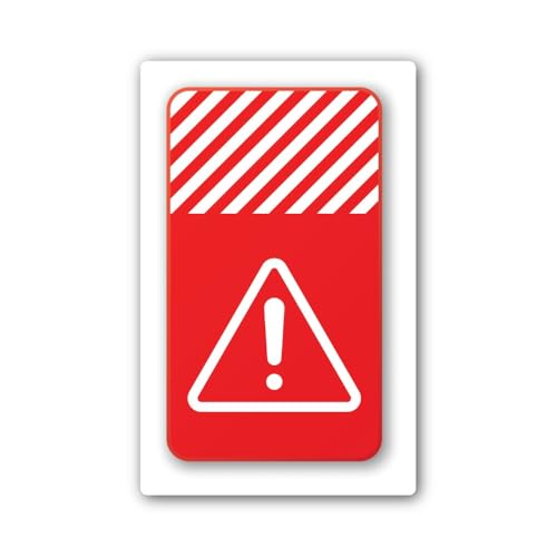 2 (Pieces) 3" and 5" Danger Warning Sign icon Sticker, Waterproof Vinyl Decals for Many Purpose Like