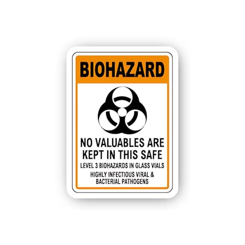 2 (Pieces) 3" and 5" Level Three Biohazard Safe Warning Sign Sticker, Waterproof Vinyl Decals for Ma