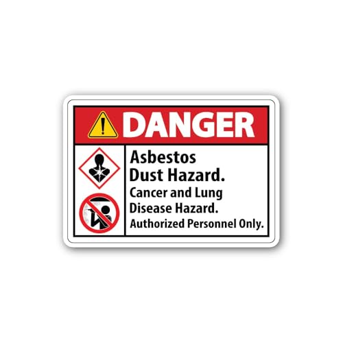 2 (Pieces) 3" and 5" Cancer and Lung Disease Hazard Sticker, Waterproof Vinyl Decals for Many Purpos