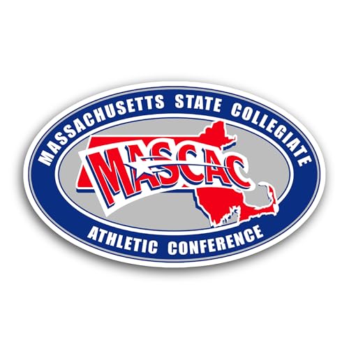 2 (Pieces) 3" and 5" Massachusetts State C0llegiate Athletic Conference Sticker, Waterproof Vinyl De