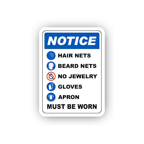 2 (Pieces) 3" and 5" Mandatory Hygiene Gear Notice Sticker, Waterproof Vinyl Decals for Many Purpose