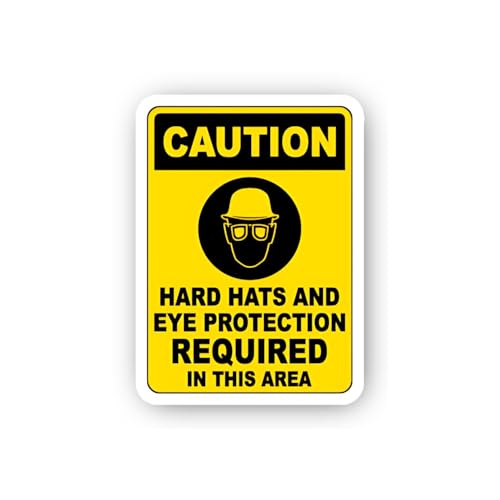 2 (Pieces) 3" and 5" Personal Protection Equipment Sign Sticker, Waterproof Vinyl Decals for Many Pu