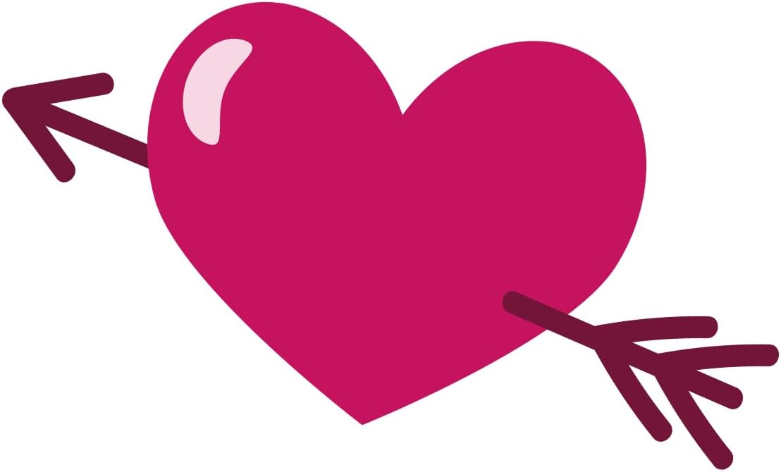 Inspirational Quote Pink Big Heart and Arrow Motivational Sticker Vinyl Decal Motivation Stickers- 5" Vinyl Sticker Waterproof