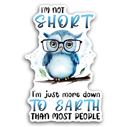 2 (Pieces) 3" and 5" I’m Not Short Sticker, Waterproof Vinyl Decals for Many Purpose Like Cars, Truc