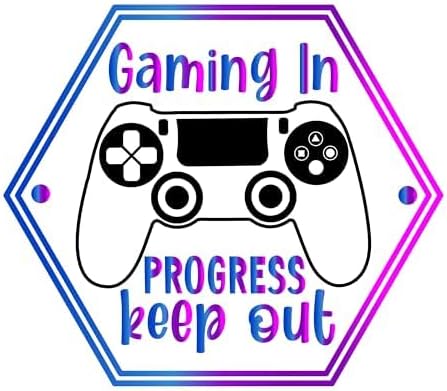 Inspirational Quote Gaming In Progress Keep Out Great Gift Motivational Sticker Vinyl Decal Motivation Stickers- 5" Vinyl Sticker Waterproof