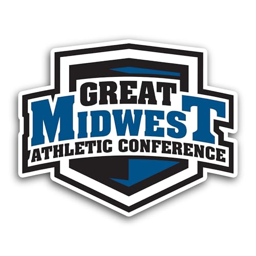 2 (Pieces) 3" and 5" Great Midwest Athletic C0nference Sticker, Waterproof Vinyl Decals for Many Pur