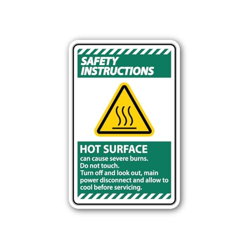 2 (Pieces) 3" and 5" Important Safety Notice Sticker, Waterproof Vinyl Decals for Many Purpose Like