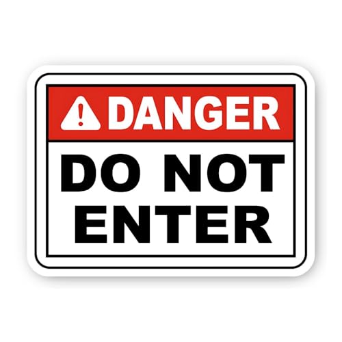 2 (Pieces) 3" and 5" Danger Do Not Enter Sticker, Waterproof Vinyl Decals for Many Purpose Like Cars