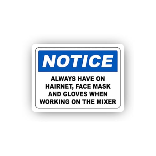 2 (Pieces) 3" and 5" Mixer Operator Safety Apparel Notice Sticker, Waterproof Vinyl Decals for Many