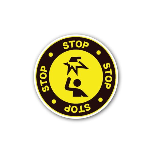 2 (Pieces) 3" and 5" Overhead Obstacles Sign Sticker, Waterproof Vinyl Decals for Many Purpose Like