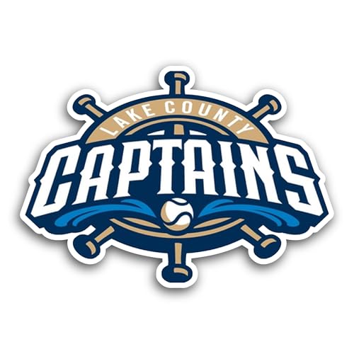 2 (Pieces) 3" and 5" Lake C0unty Captains Sticker, Waterproof Vinyl Decals for Many Purpose Like Car