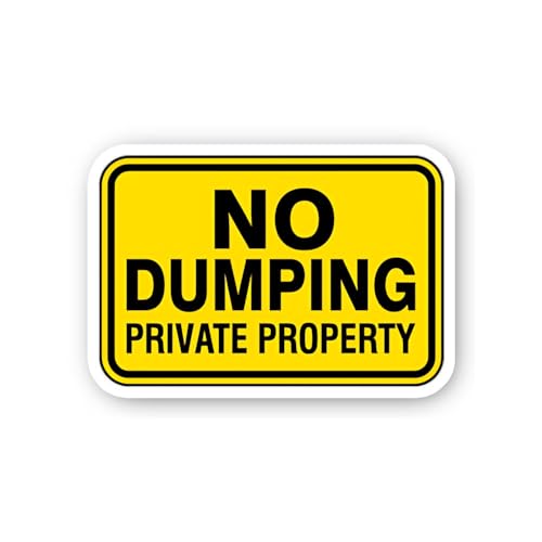 2 (Pieces) 3" and 5" No Dumping Private Property Sticker, Waterproof Vinyl Decals for Many Purpose L