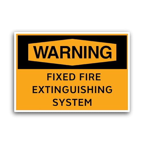 2 (Pieces) 3" and 5" Warning Fixed Fire Sticker, Waterproof Vinyl Decals for Many Purpose Like Cars,