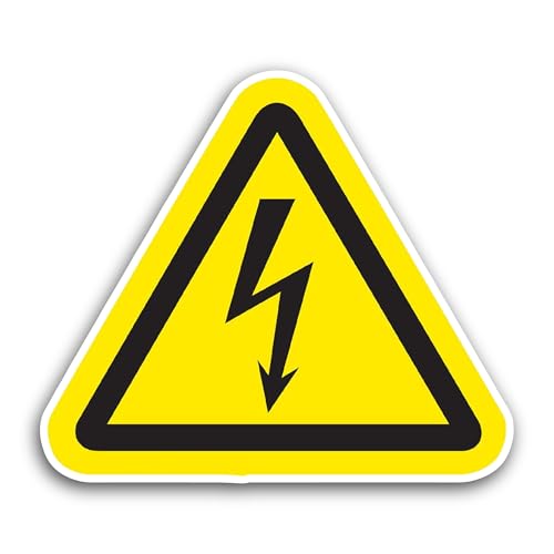 2 (Pieces) 3" and 5" Dangerous Current Sign Sticker, Waterproof Vinyl Decals for Many Purpose Like C