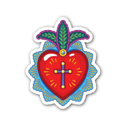 2 (Pieces) 3" and 5" Religious Symbol in Roman Catholicism Sticker, Waterproof Vinyl Decals for Many