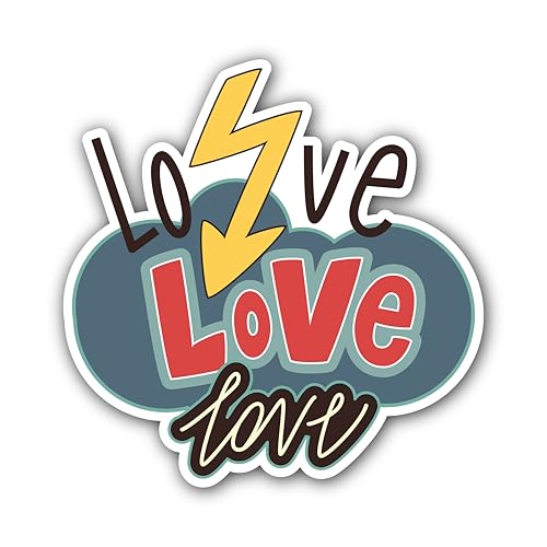 4-Piece 4 Sizes Fueled by Energy Vinyl Decal Set – Waterproof Indoor/Outdoor UV/Fade Resistant Stick