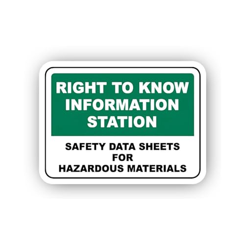 2 (Pieces) 3" and 5" Right to Know Information Station Label Sticker, Waterproof Vinyl Decals for Ma