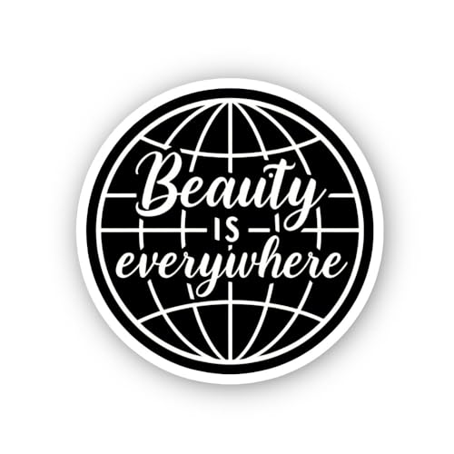 2 (Pieces) 3" and 5" BE Yourself @ Sun Flower Sticker, Waterproof Vinyl Decals for Many Purpose Like