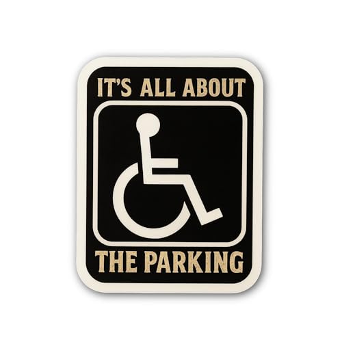 2 (Pieces) 3" and 5" It's All About The Parking Sticker, Waterproof Vinyl Decals for Many Purpose Li