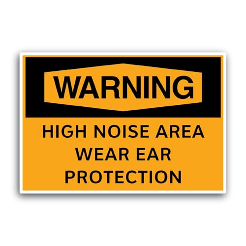 2 (Pieces) 3" and 5" High Noise Area Sticker, Waterproof Vinyl Decals for Many Purpose Like Cars, Tr
