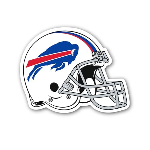 2 (Pieces) 3" and 5" White, Blue & Pink Colour Football Helmet Sticker, Waterproof Vinyl Decals for