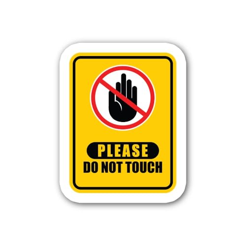 2 (Pieces) 3" and 5" Yellow Safety Warning Sign Sticker, Waterproof Vinyl Decals for Many Purpose Li