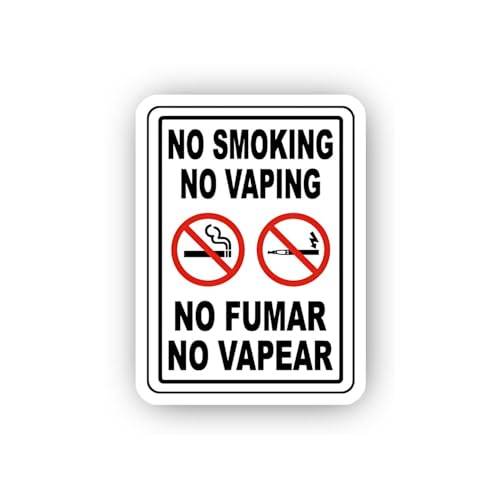 2 (Pieces) 3" and 5" Bilingual Usage Prohibition Sticker, Waterproof Vinyl Decals for Many Purpose L