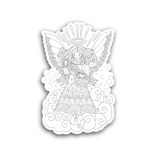 2 (Pieces) 3" and 5" Angel Vinyl Decal Sticker, Waterproof Vinyl Decals for Many Purpose Like Cars,