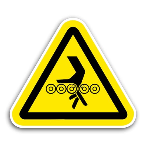 2 (Pieces) 3" and 5" Hand Entanglement Rollers Symbol Sign Sticker, Waterproof Vinyl Decals for Many