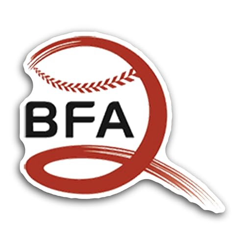 2 (Pieces) 3" and 5" BFA B@seball Federation Sticker, Waterproof Vinyl Decals for Many Purpose Like