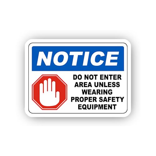 2 (Pieces) 3" and 5" Stop Restricted Access Sticker, Waterproof Vinyl Decals for Many Purpose Like C