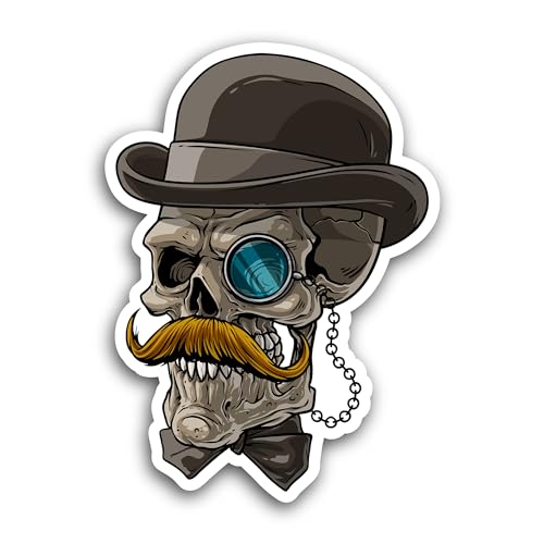 2 (Pieces) 3" and 5" Skull Vinyl Decal Sticker, Waterproof Vinyl Decals for Many Purpose Like Cars,