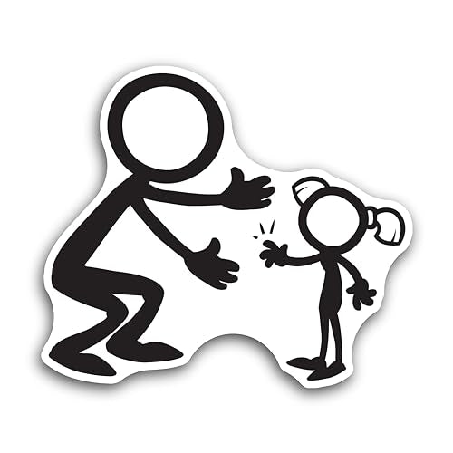 2 (Pieces) 3" and 5" Mother Hugging Kid Decal Sticker, Waterproof Vinyl Decals for Many Purpose Like