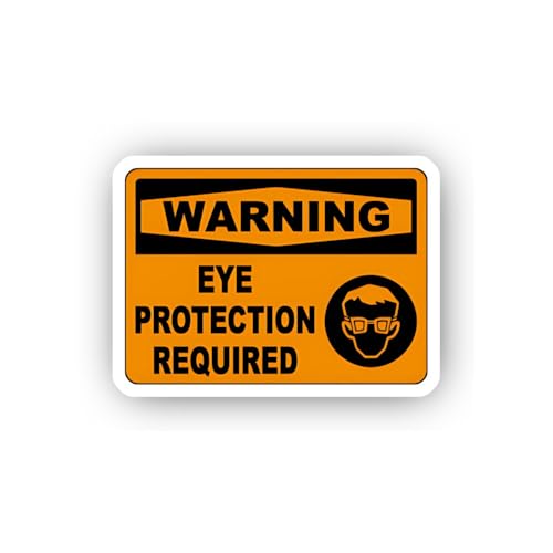 2 (Pieces) 3" and 5" Visual Goggles Requirement Icon Sticker, Waterproof Vinyl Decals for Many Purpo