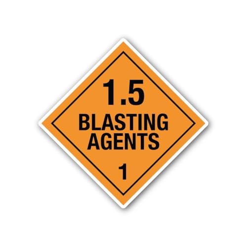 2 (Pieces) 3" and 5" 1.5 Blasting Agents Sticker, Waterproof Vinyl Decals for Many Purpose Like Cars