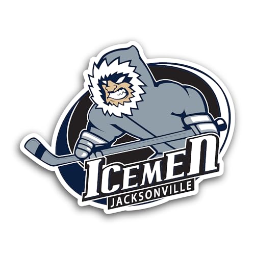 2 (Pieces) 3" and 5" Jacks0nville Icemen Sticker, Waterproof Vinyl Decals for Many Purpose Like Cars